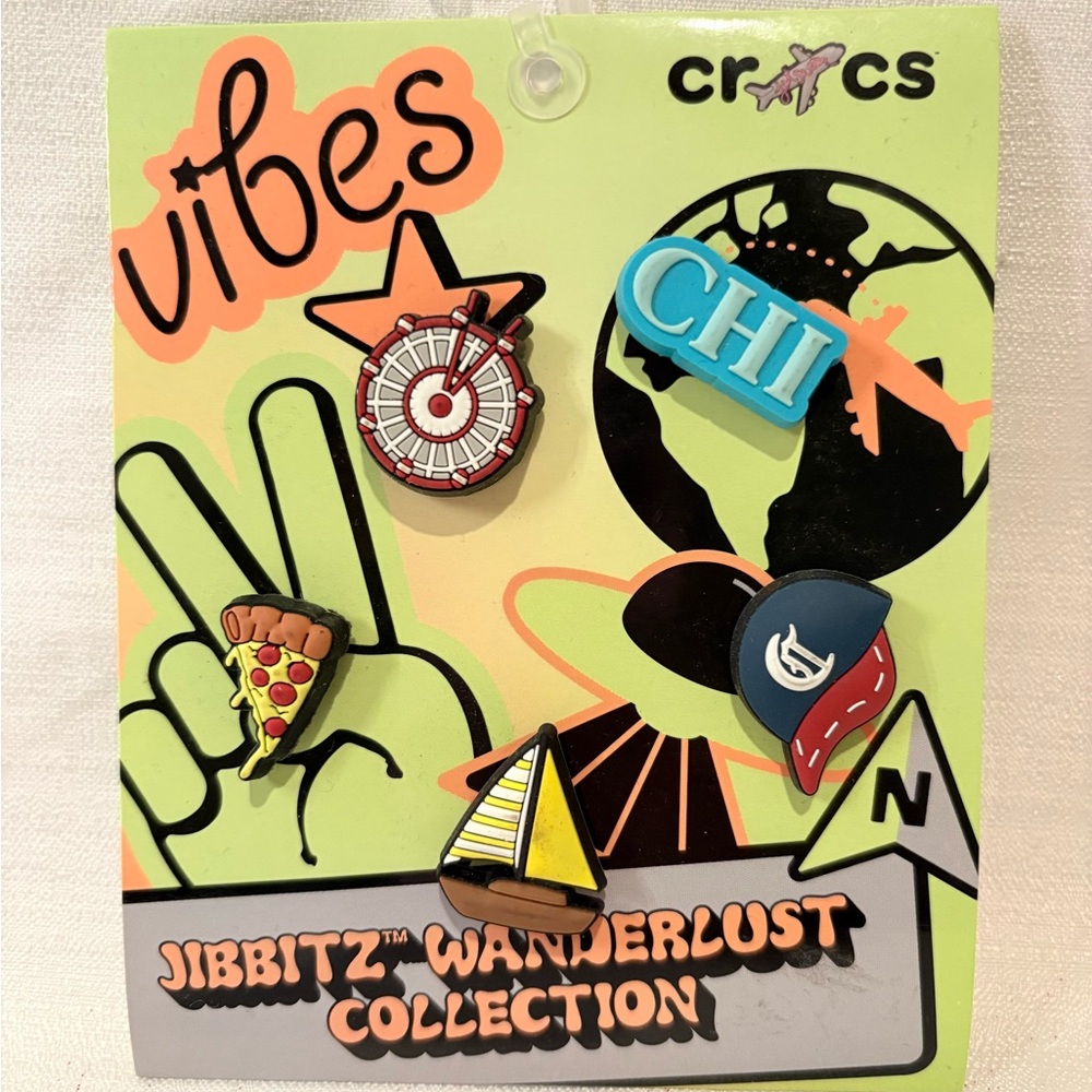 CROCS Jibbitz Vibes Wanderlust Collection Chicago Shoe Charms